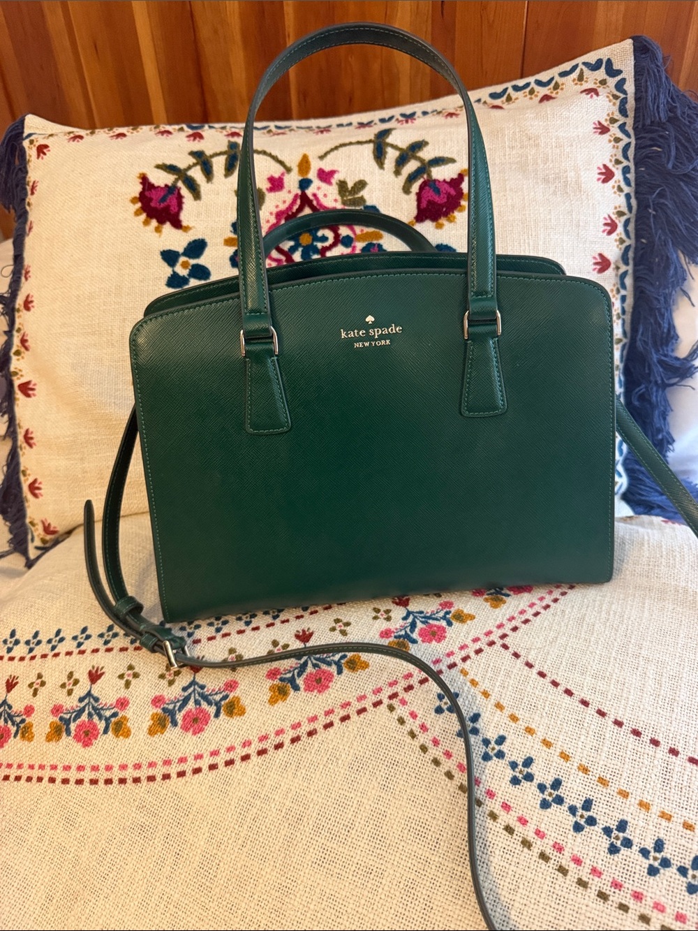 kate spade Emerald Green Leather Satchel